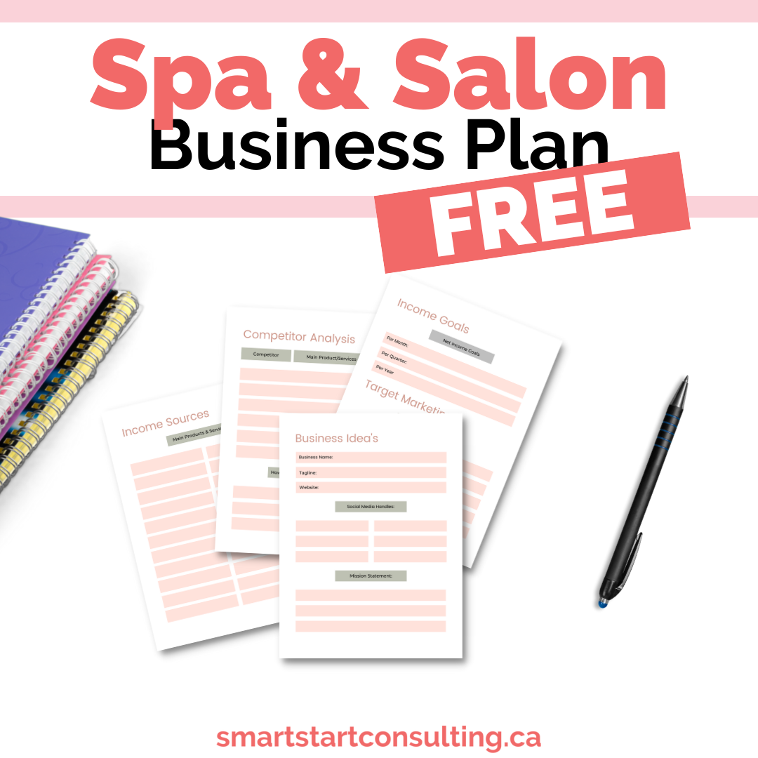 FREE business plan template pdf for estheticians nail techs lash techs