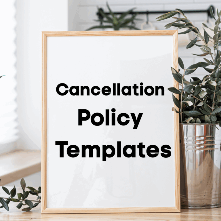 Cancellation posters and templates for salon and spas